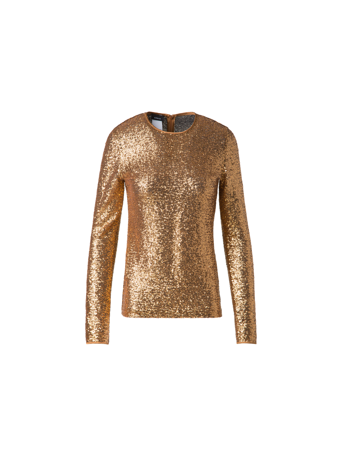 Designer Pailletten-Jersey-Top - Gold