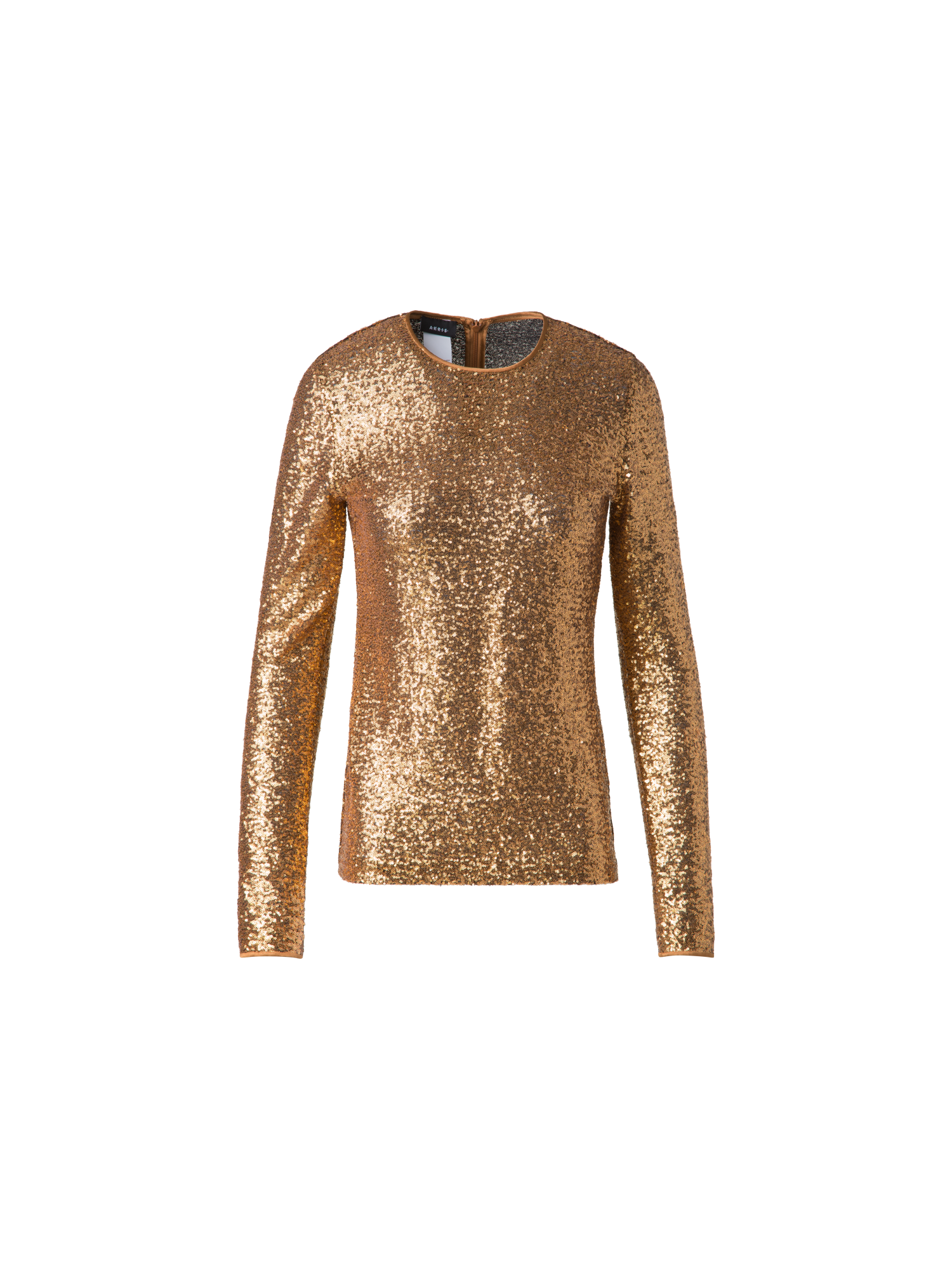 Designer Pailletten-Jersey-Top - Gold
