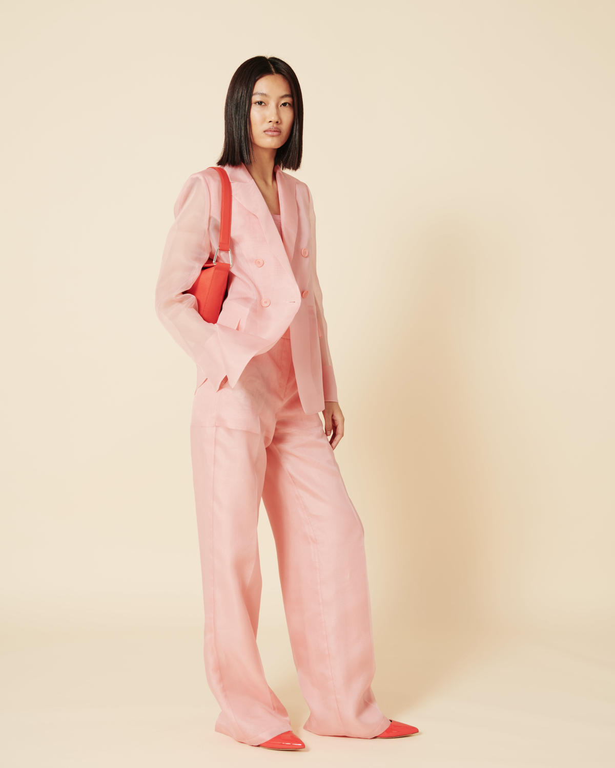 Designer Geripptes Seiden-Tanktop - Rosa #editorial