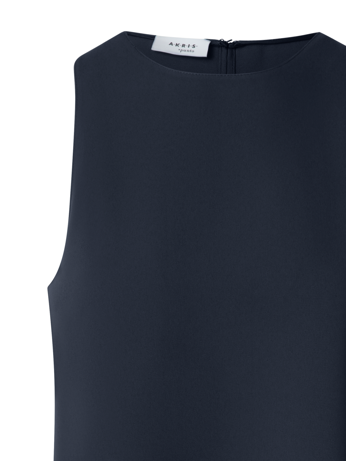 Designer Ärmellose Laser Cut Bluse - Dunkelblau - Blau