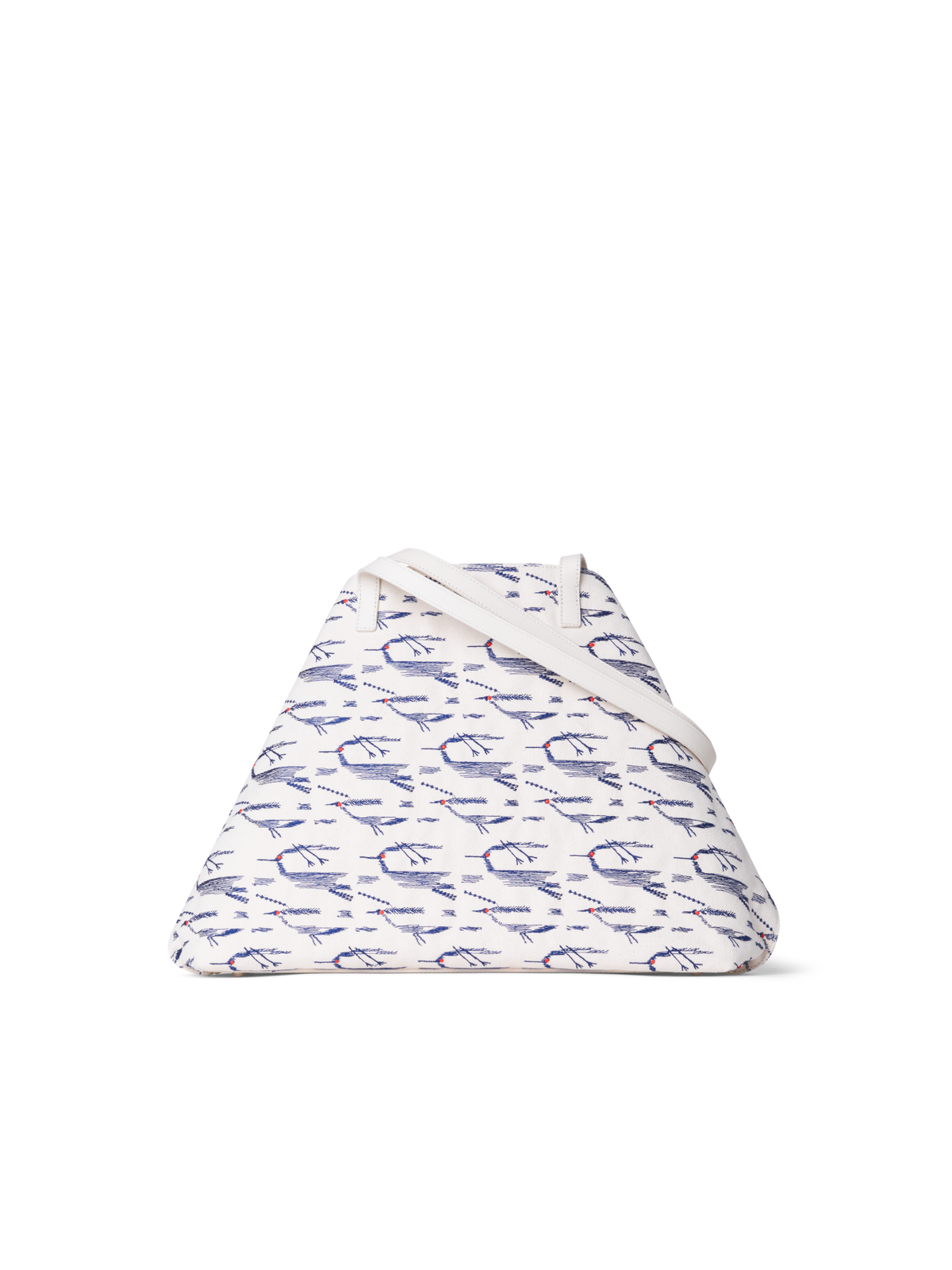 Designer Ai Medium Shoulder Tote - Weiss - Blau - Bunt - Ecru