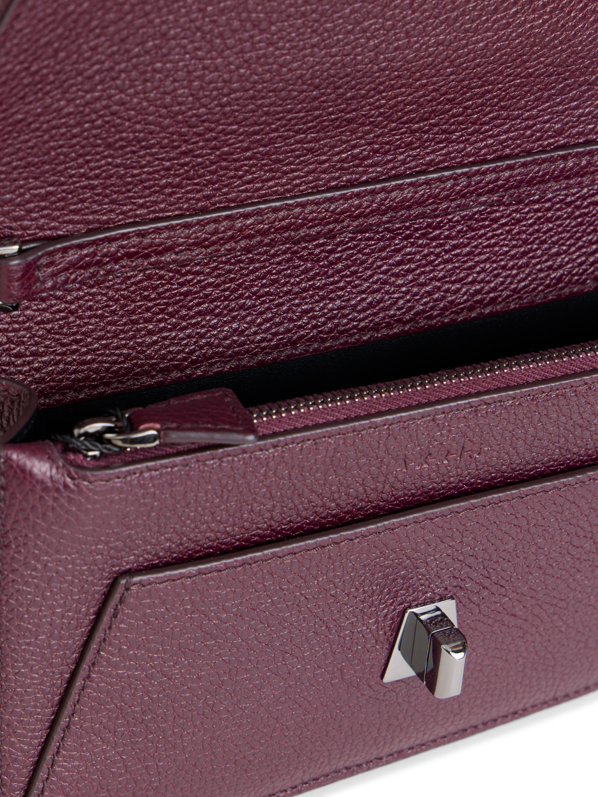 Designer Anouk Envelope Clutch mit Rosshaar-Überschlag - Weinrot