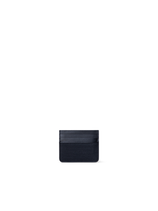 Designer Kartenetui aus Rosshaar und Leder - Schwarz