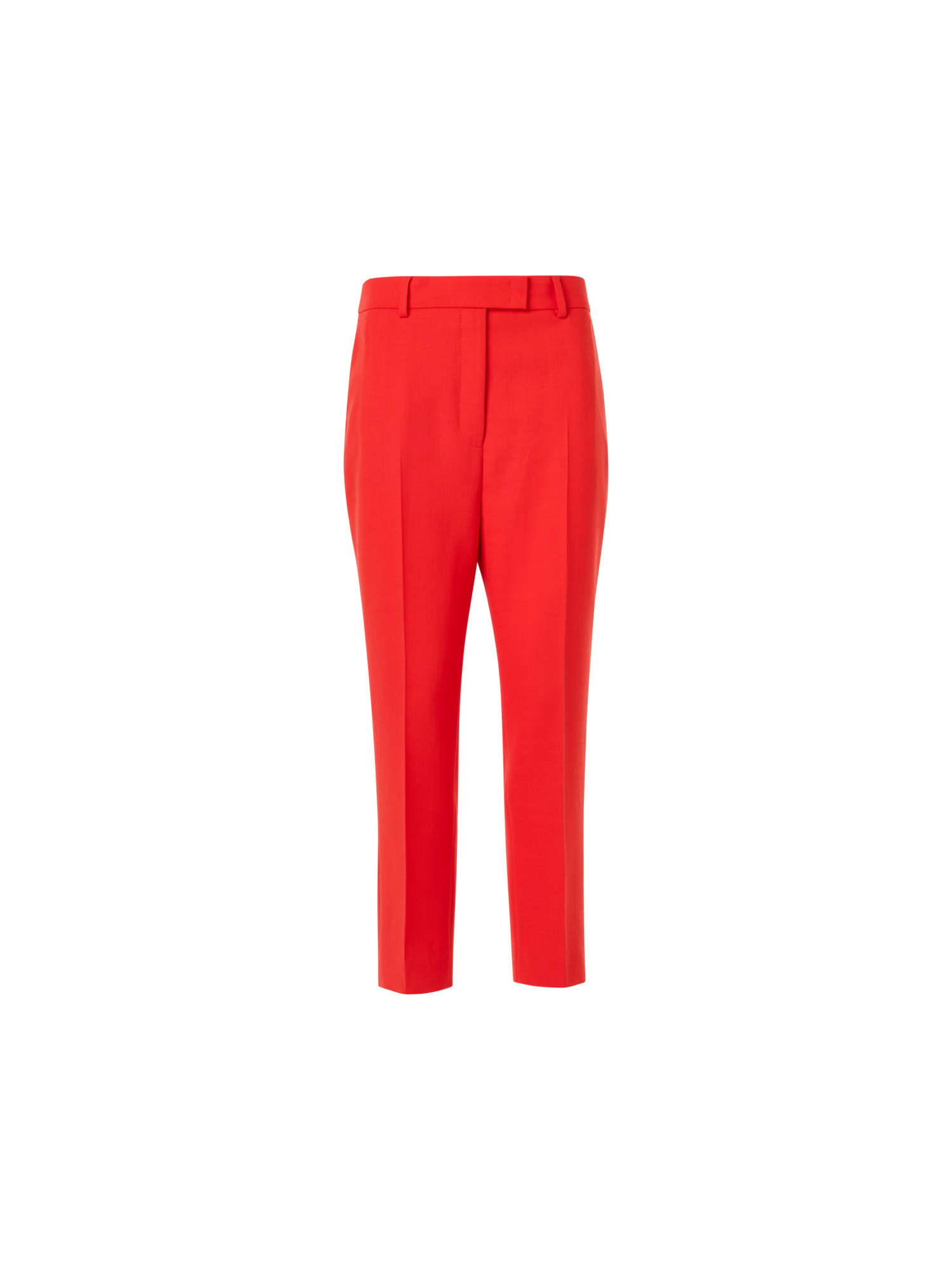Designer Flavi schmale Caprihose aus Woll-Doubleface - Rot