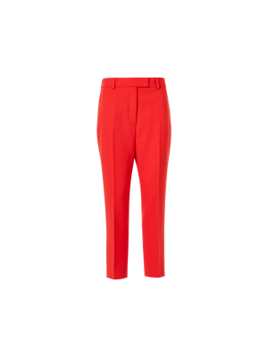 Designer Flavi schmale Caprihose aus Woll-Doubleface - Rot