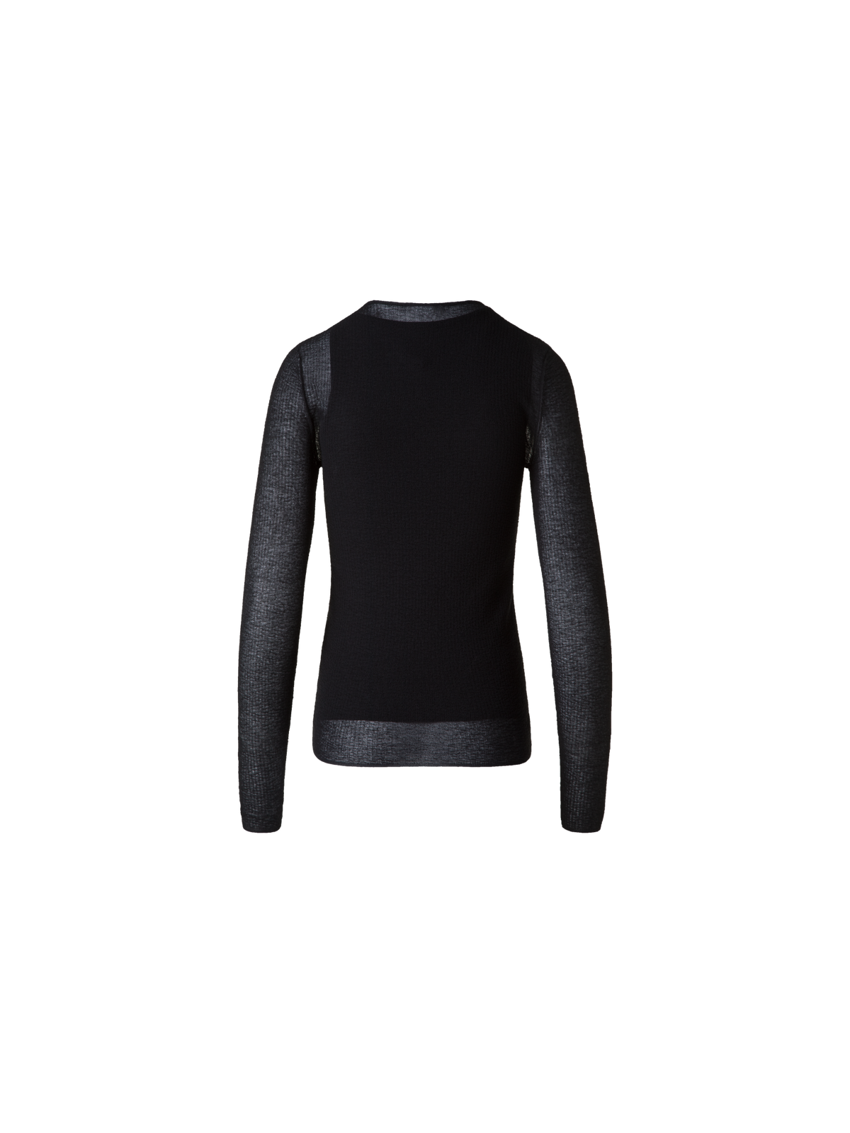 Designer Pullover aus halbtransparenter Baumwolle - Schwarz