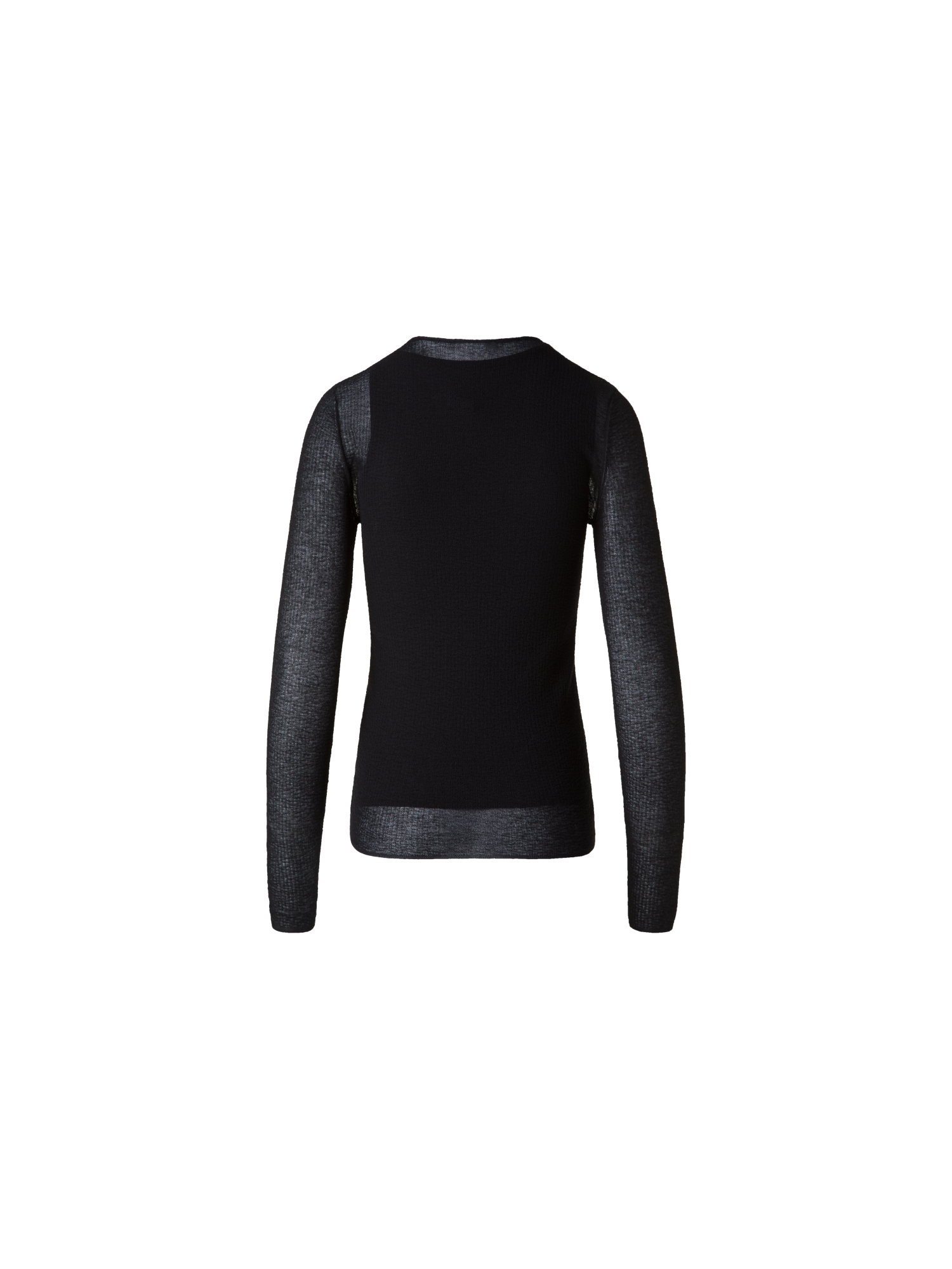 Designer Pullover aus halbtransparenter Baumwolle - Schwarz