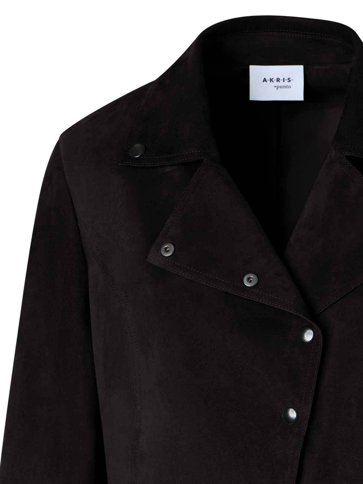 Designer Kurzjacke aus Wildleder - Schwarz