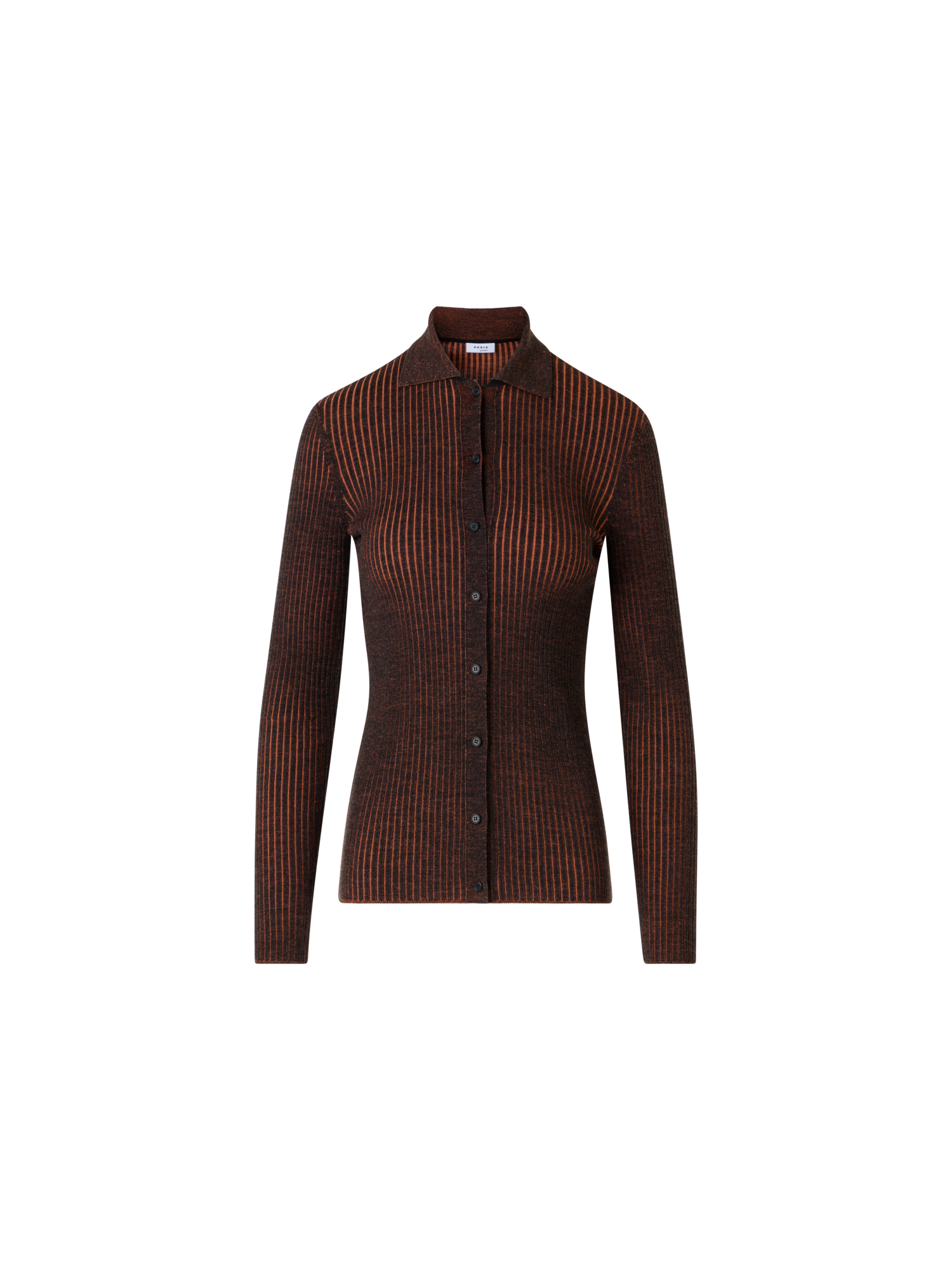 Designer Langärmeliger Strickpullover aus Merinowolle - Bunt