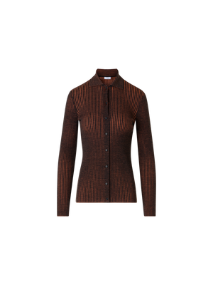 Designer Langärmeliger Strickpullover aus Merinowolle - Bunt