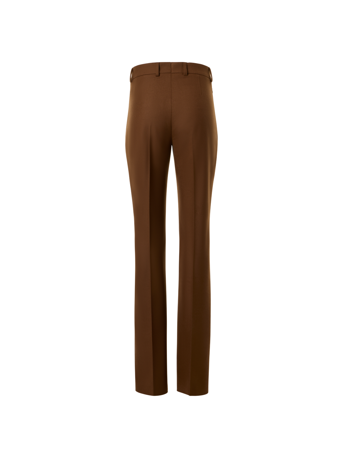 Designer Bootcut-Hose aus Woll-Stretch-Flanell - Braun