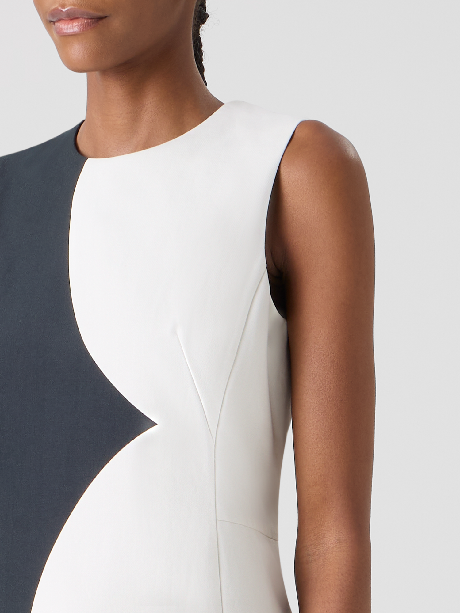 Designer Etuikleid mit Cloud-Druck - Bunt 