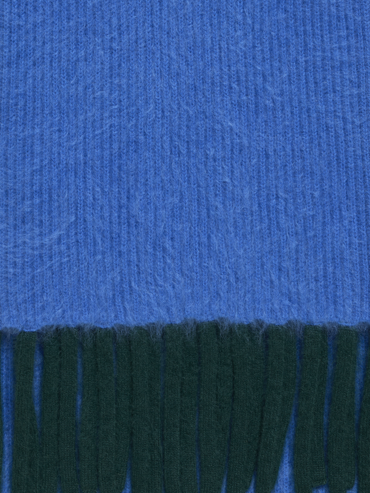 Designer Zweifarbiger Cloud-Kaschmirschal mit Fransen - Blau