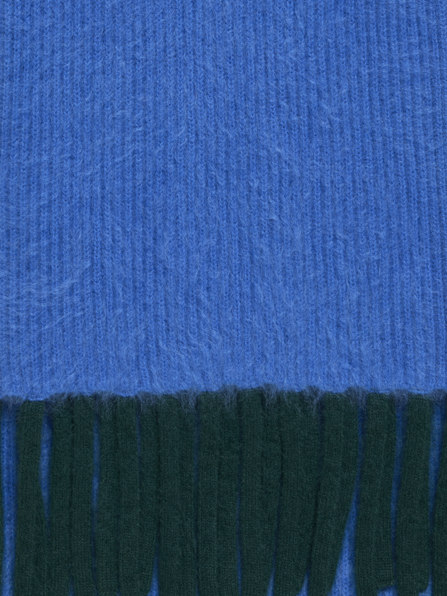 Designer Zweifarbiger Cloud-Kaschmirschal mit Fransen - Blau