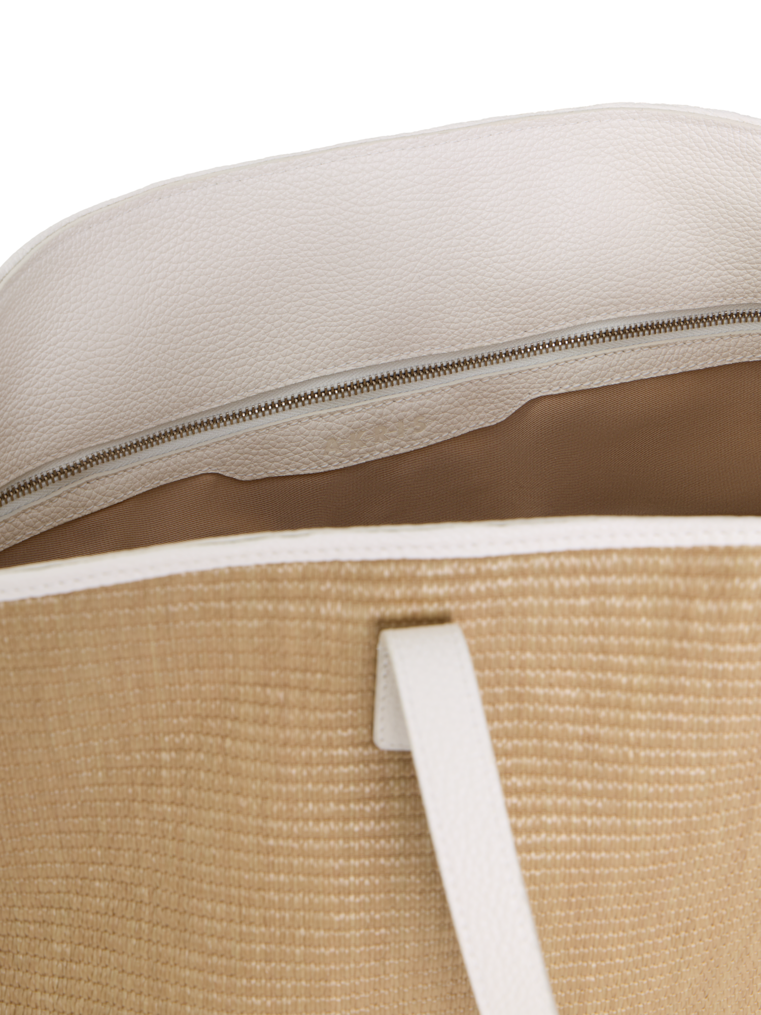 Designer Ai Medium Shoulder Tote Bag - Beige