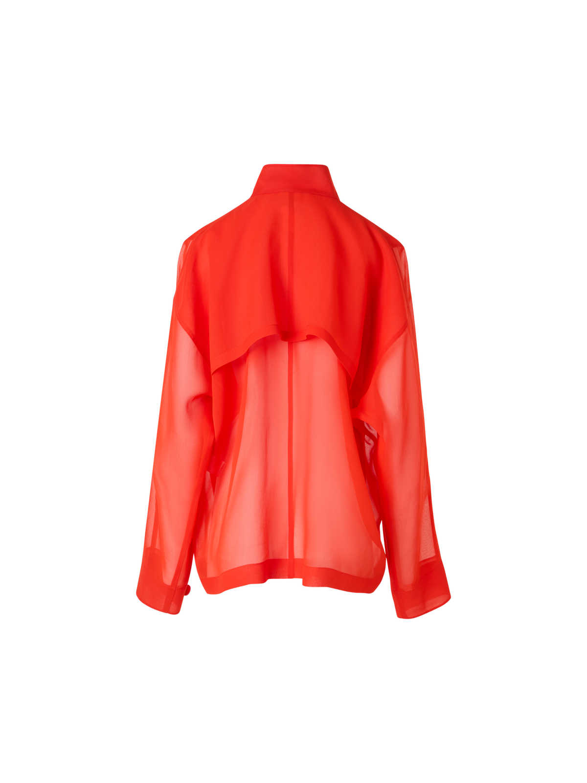 Designer Huma Oversize-Parkajacke aus Seidenorganza - Rot