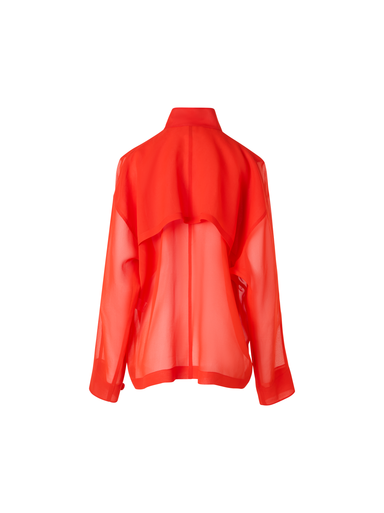 Designer Huma Oversize-Parkajacke aus Seidenorganza - Rot