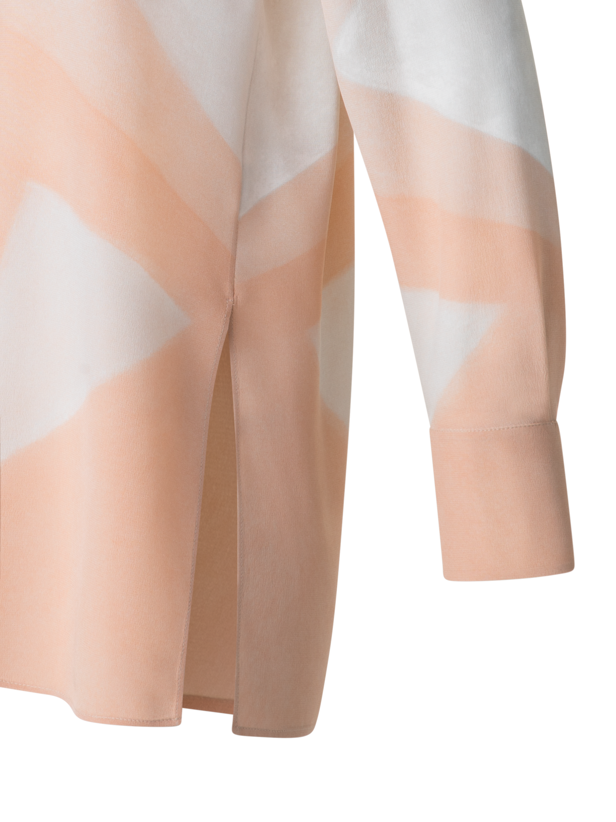 Designer Seiden-Tunika-Bluse mit Chiaroscuro Druck - Bunt - Rosa