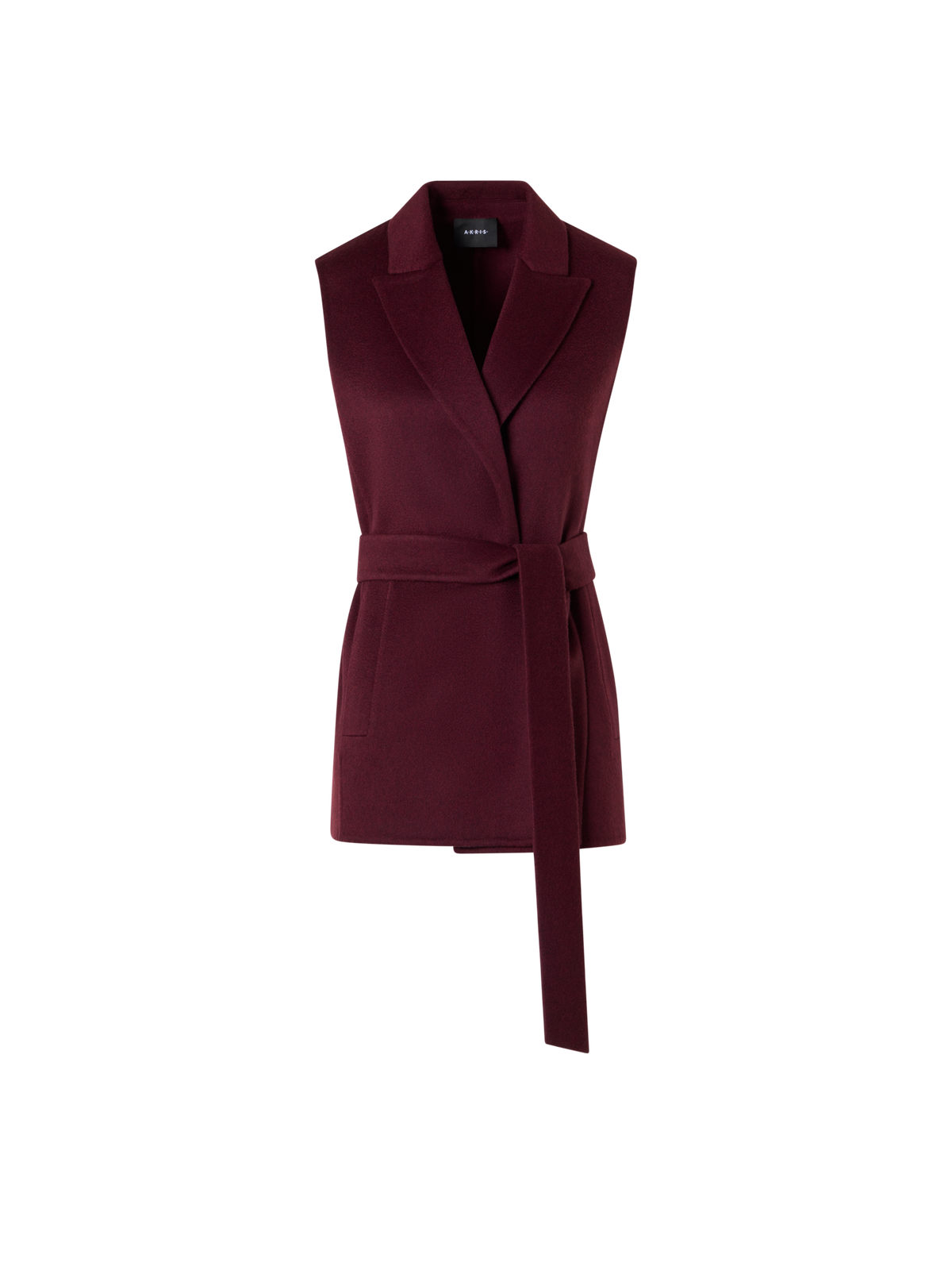 Designer Kurzer Kaschmir Duo Mantel mit abnehmbarem Bolero - Rot