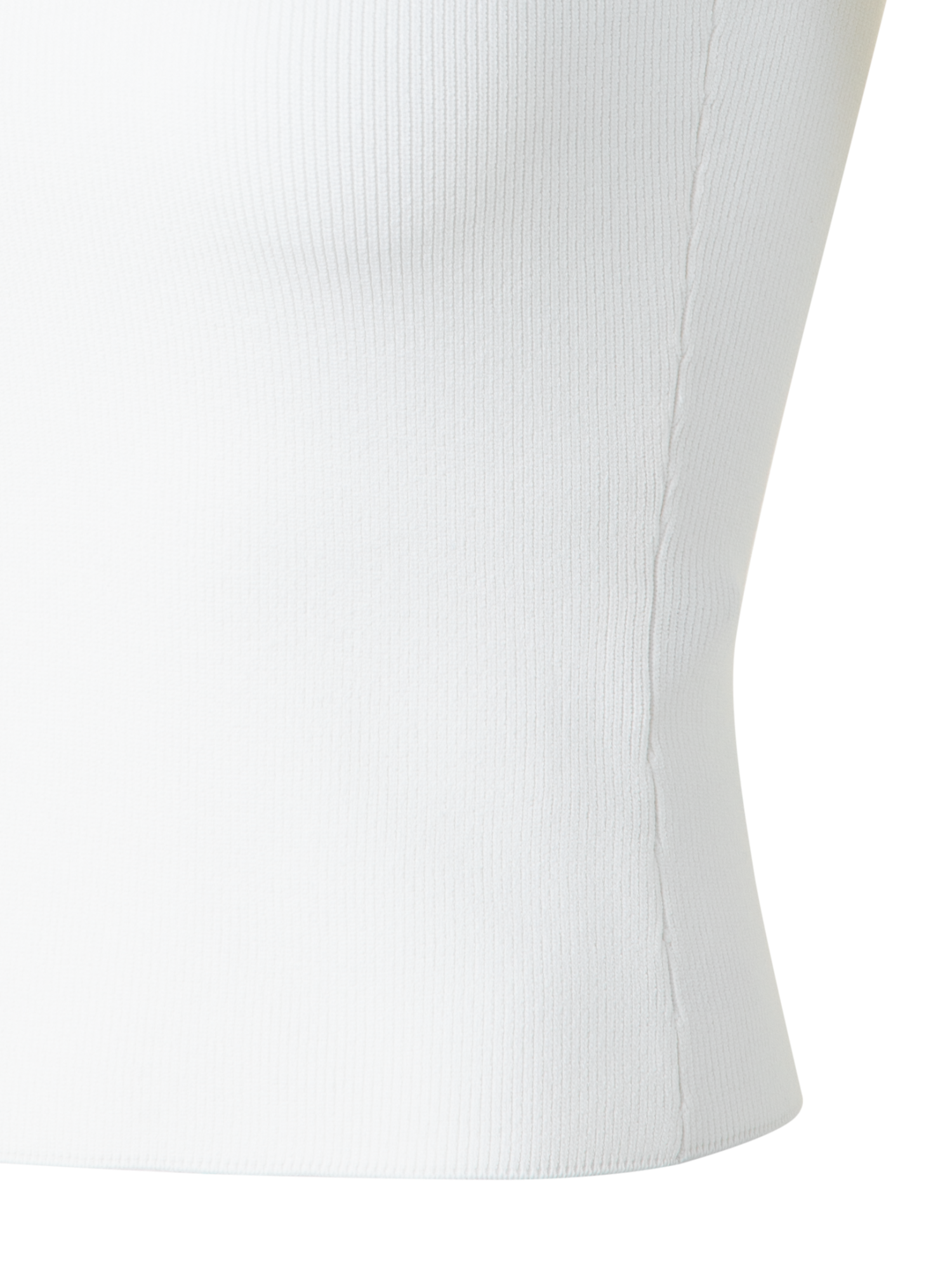 Designer Ärmelloses Top aus Baumwolle und Viskose - Ecru - Weiss