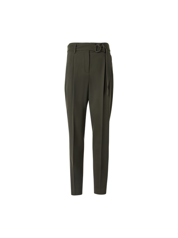 Designer Fred Tapered Hose aus Woll-Tricotine - Grün