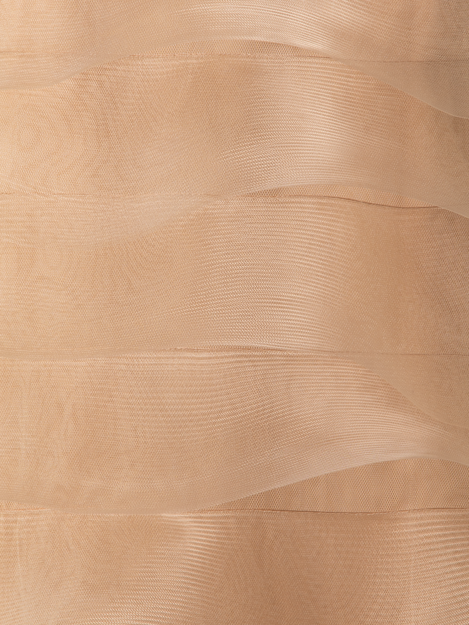 Designer Bleistiftrock mit Tüll-Wellen - Beige