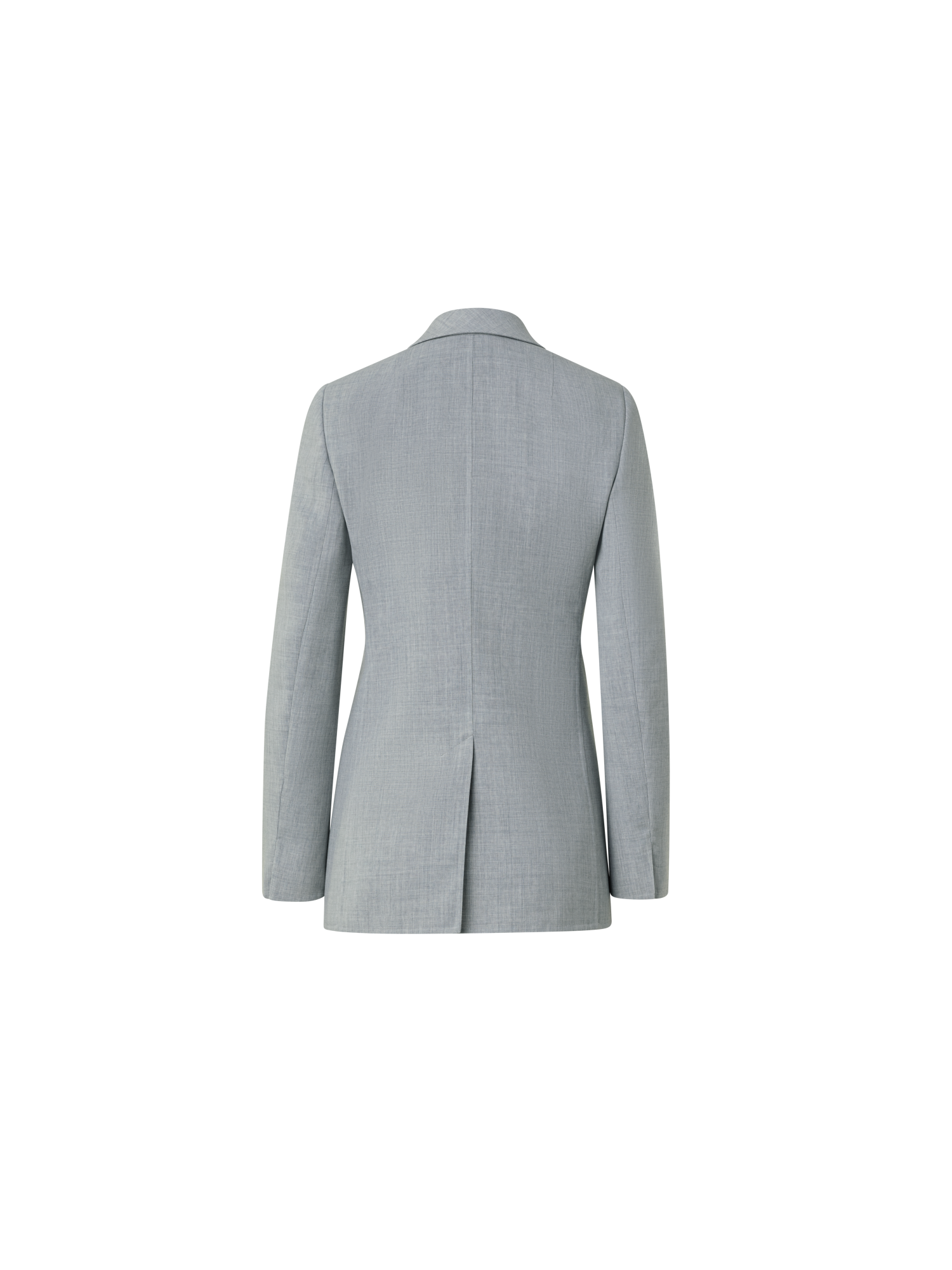 Designer Blazer aus Woll-Doubleface mit langem Revers - Grau