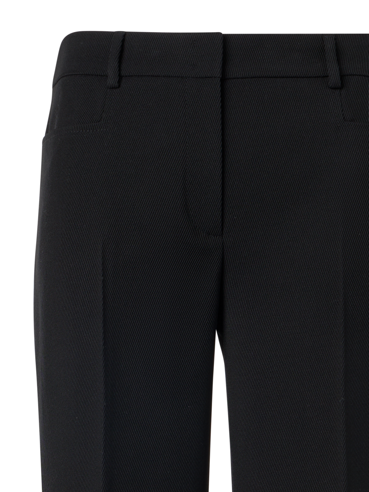 Designer Mikka Straight-Leg Hose aus Woll-Tricotine - Schwarz