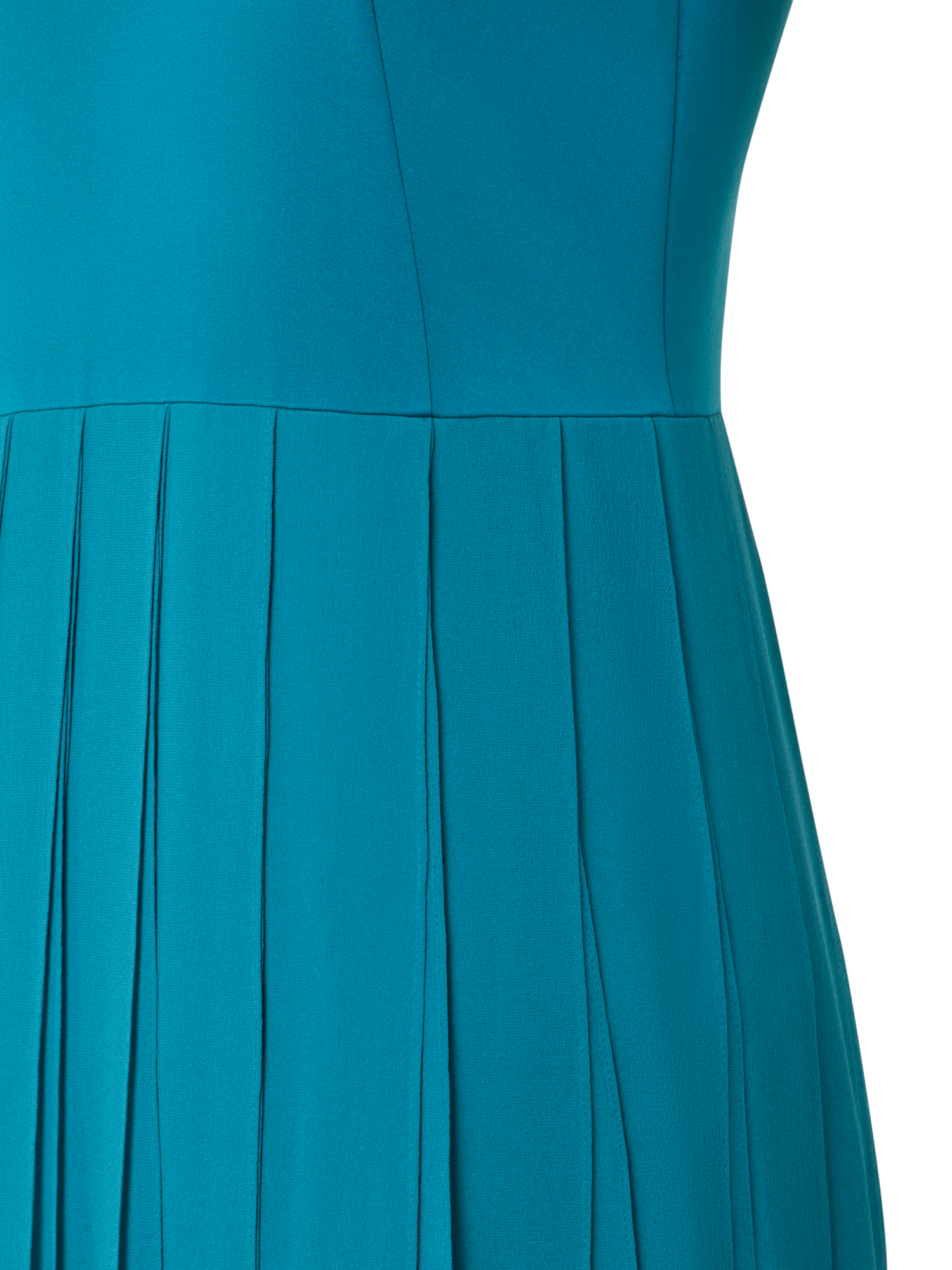 Designer Langes Seidenkleid mit losen Bändern - Blau