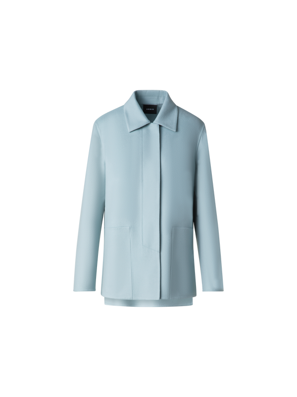 Designer Jacke aus Kaschmir-Doubleface - Blau