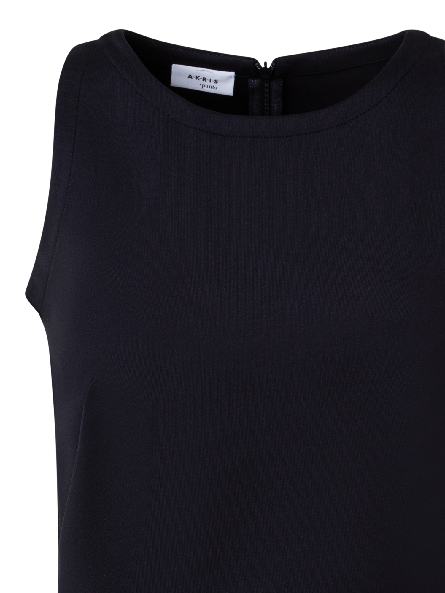 Designer Ärmelloses Neopren-Top - Schwarz