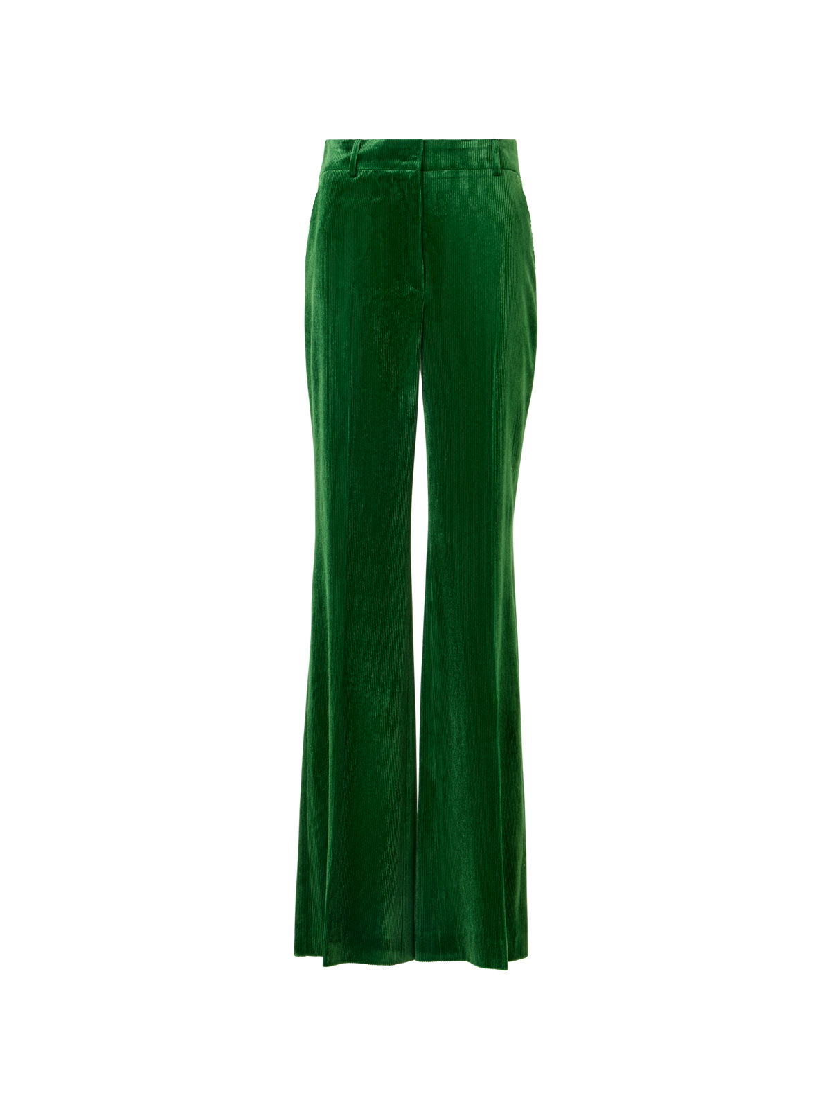 Designer Weite Hose aus fliessendem Cord - Grün
