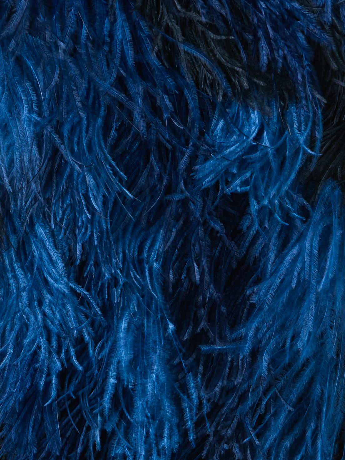 Designer Woll Doubleface Feathered Pencil Skirt - Dunkelblau - Blau - Bunt