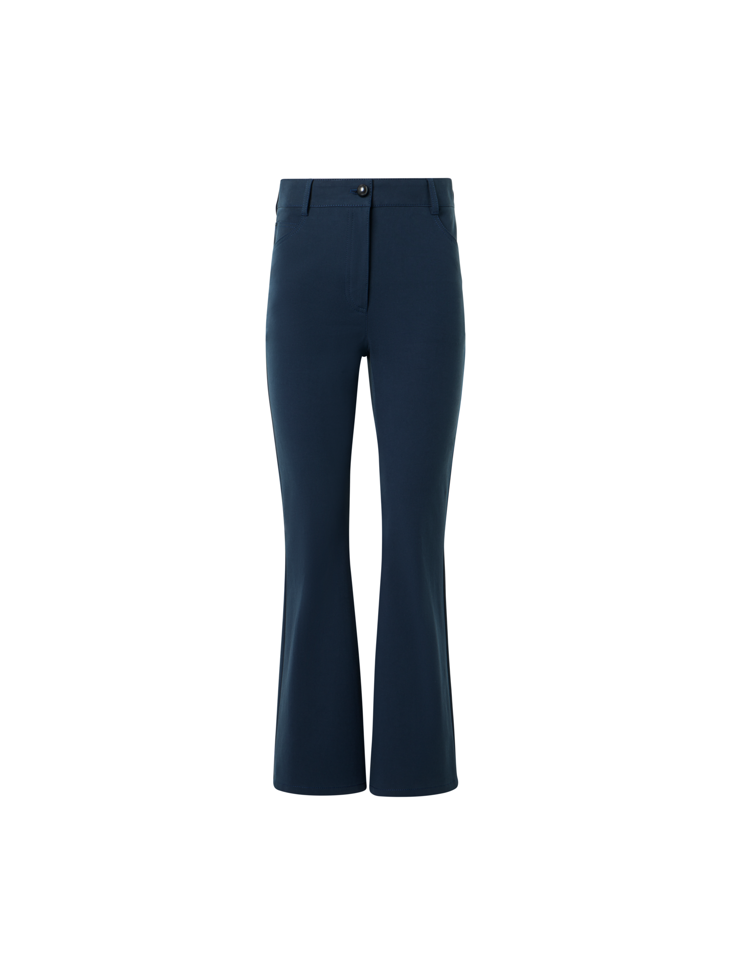 Designer Cali Cropped-Bootcut-Hose aus Baumwoll-Bi-Stretch - Dunkelblau