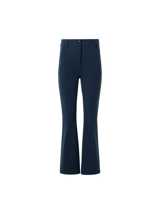 Designer Cali Cropped-Bootcut-Hose aus Baumwoll-Bi-Stretch - Dunkelblau