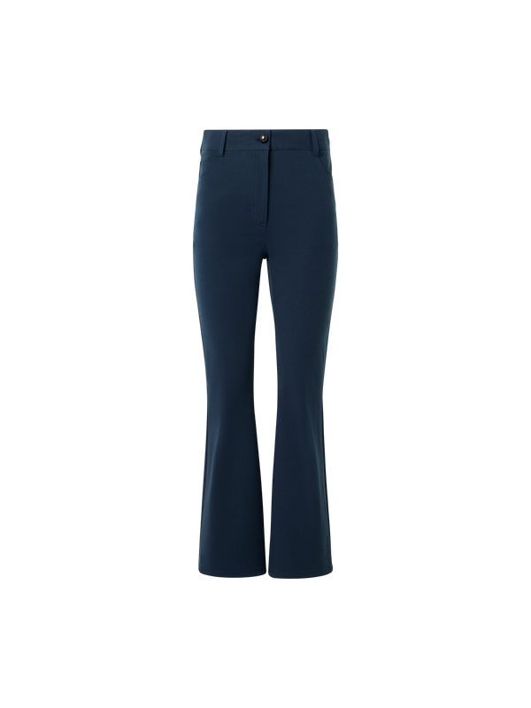 Designer Cali Cropped-Bootcut-Hose aus Baumwoll-Bi-Stretch - Dunkelblau