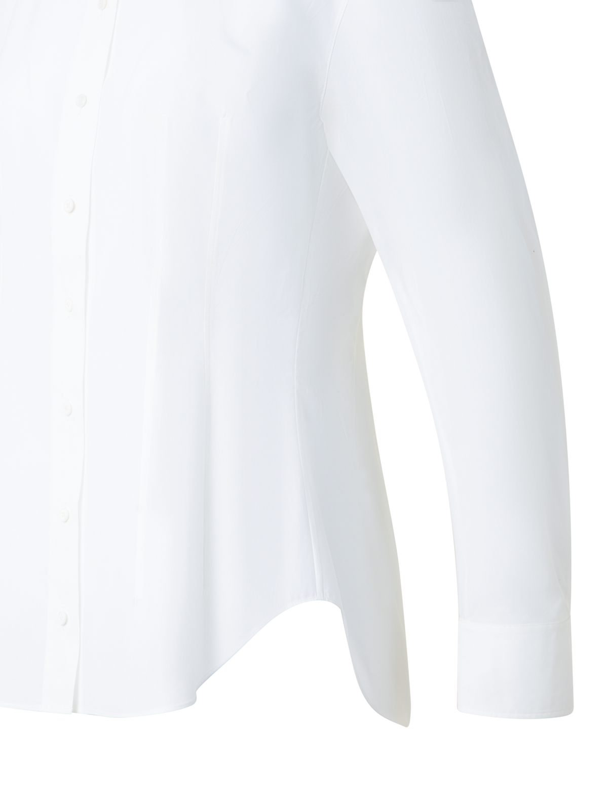 Designer Taillierte Baumwoll-Bluse - Ecru - Weiss