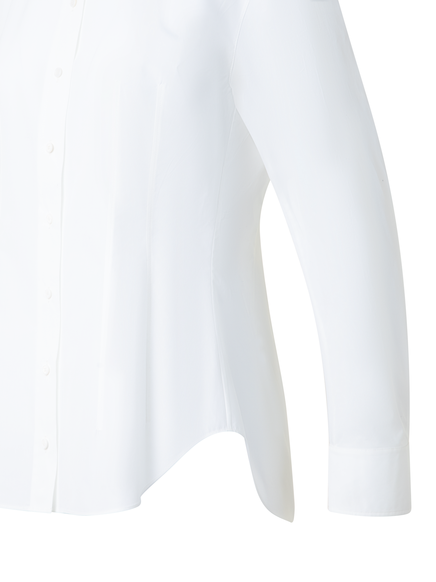 Designer Taillierte Baumwoll-Bluse - Ecru - Weiss