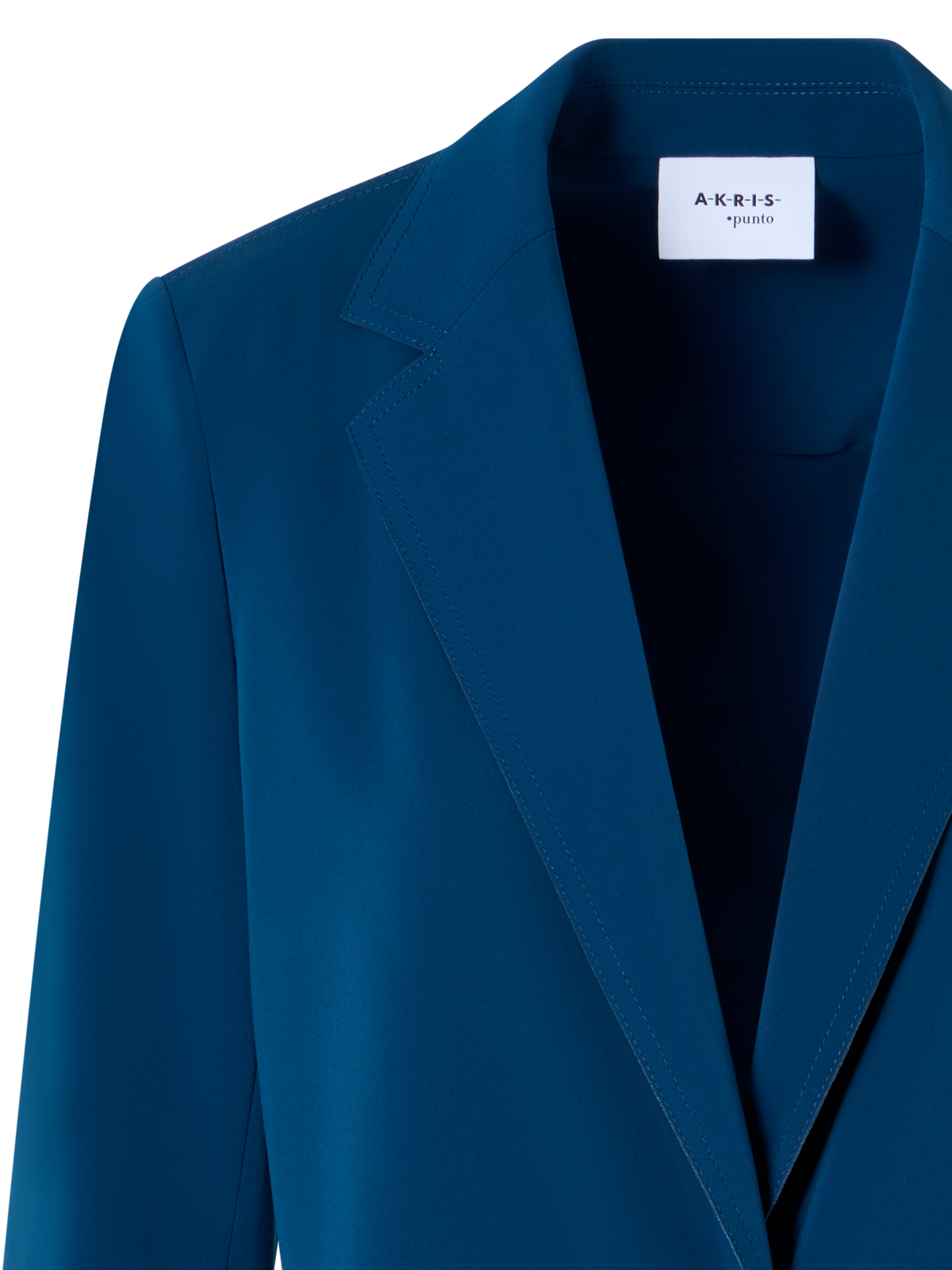 Designer Boyfriend Blazer aus Lasercut Crêpe - Blau