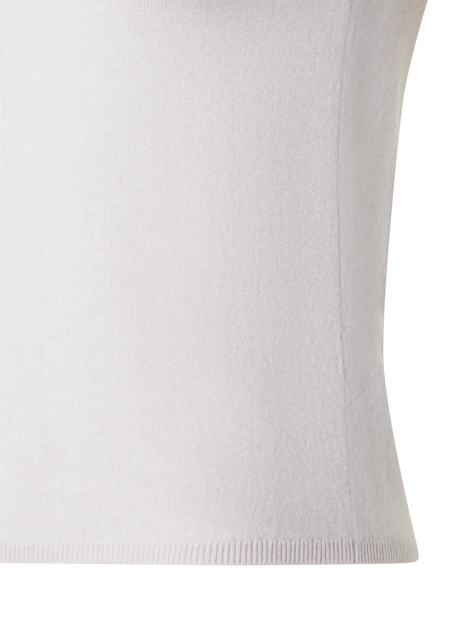 Designer Kurzarmpullover aus reinem Kaschmir - Grau - Beige