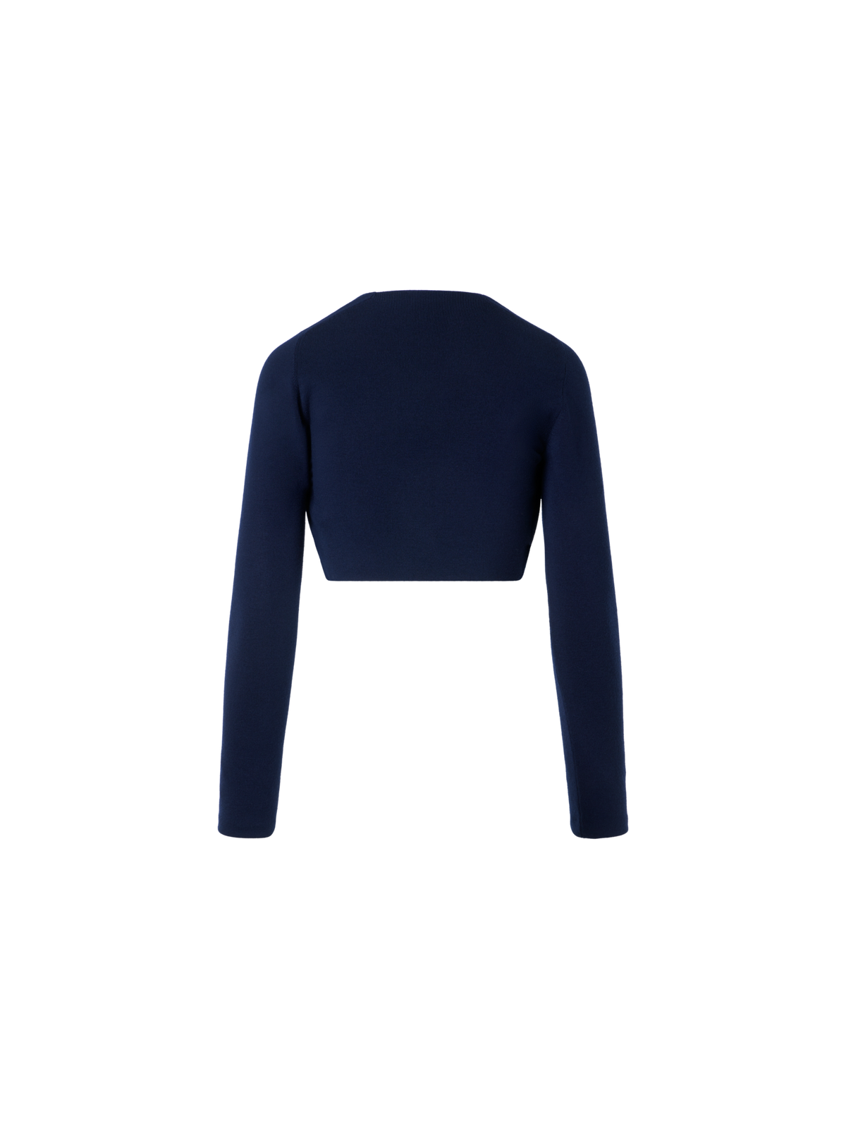 Designer Cropped Bolero-Cardigan aus Merinowolle - Dunkelblau - Blau