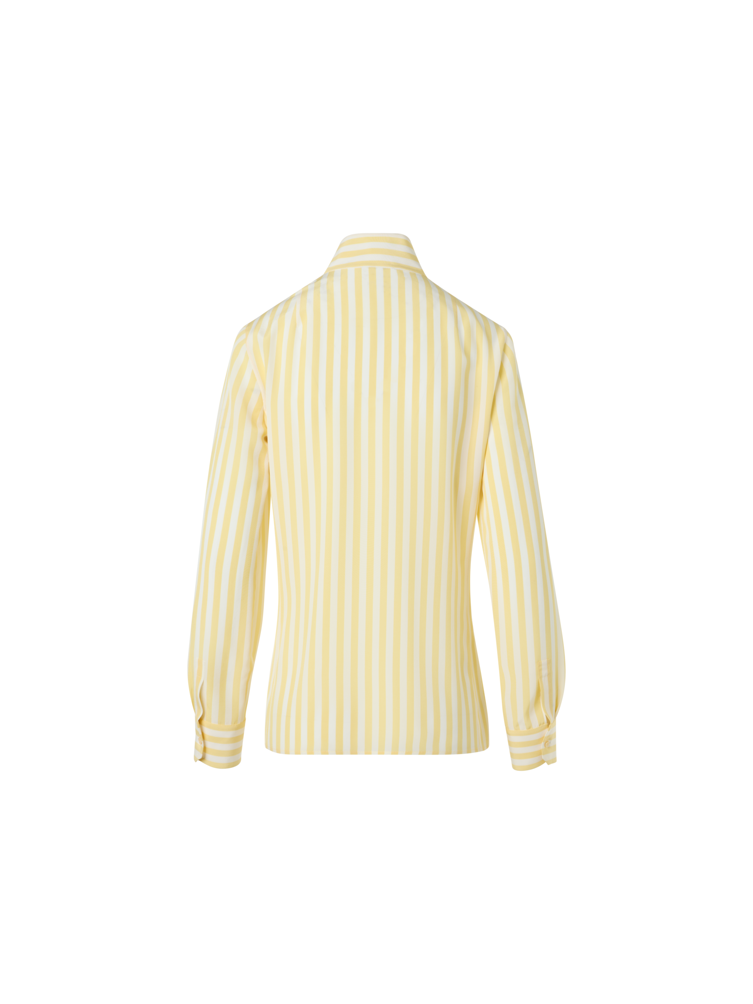 Designer Gestreifte Tunikabluse aus Seidenkrepp - Bunt - Gelb