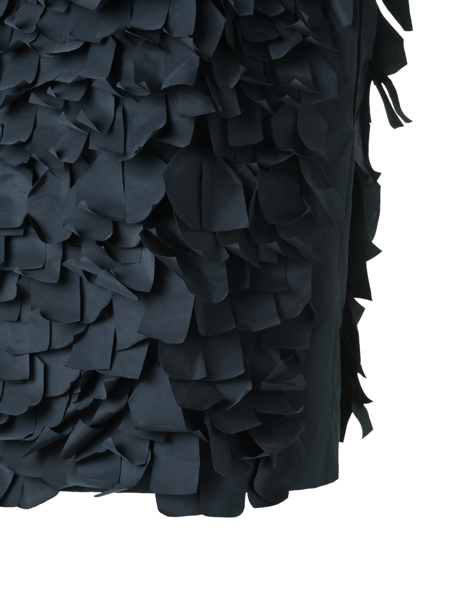 Designer Boxy Techno-Top mit Taftbändern - Schwarz