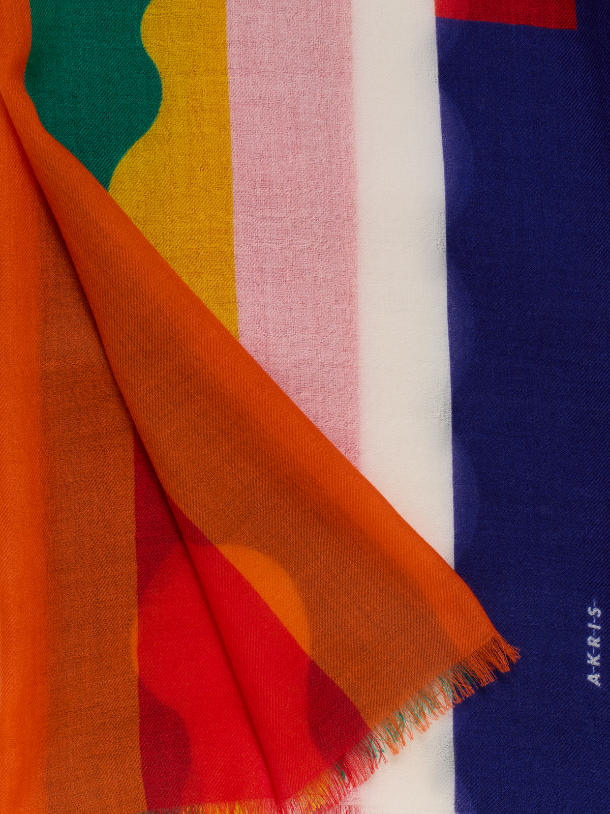 Designer Kaschmirschal mit Paravent-Druck - Bunt