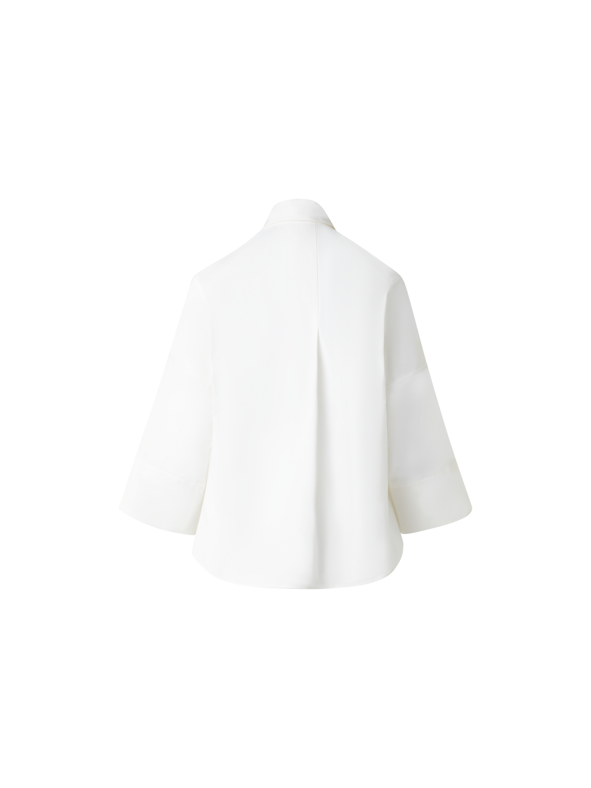 Designer Kimono-Bluse mit 3D-Carnation Applikation - Ecru - Weiss