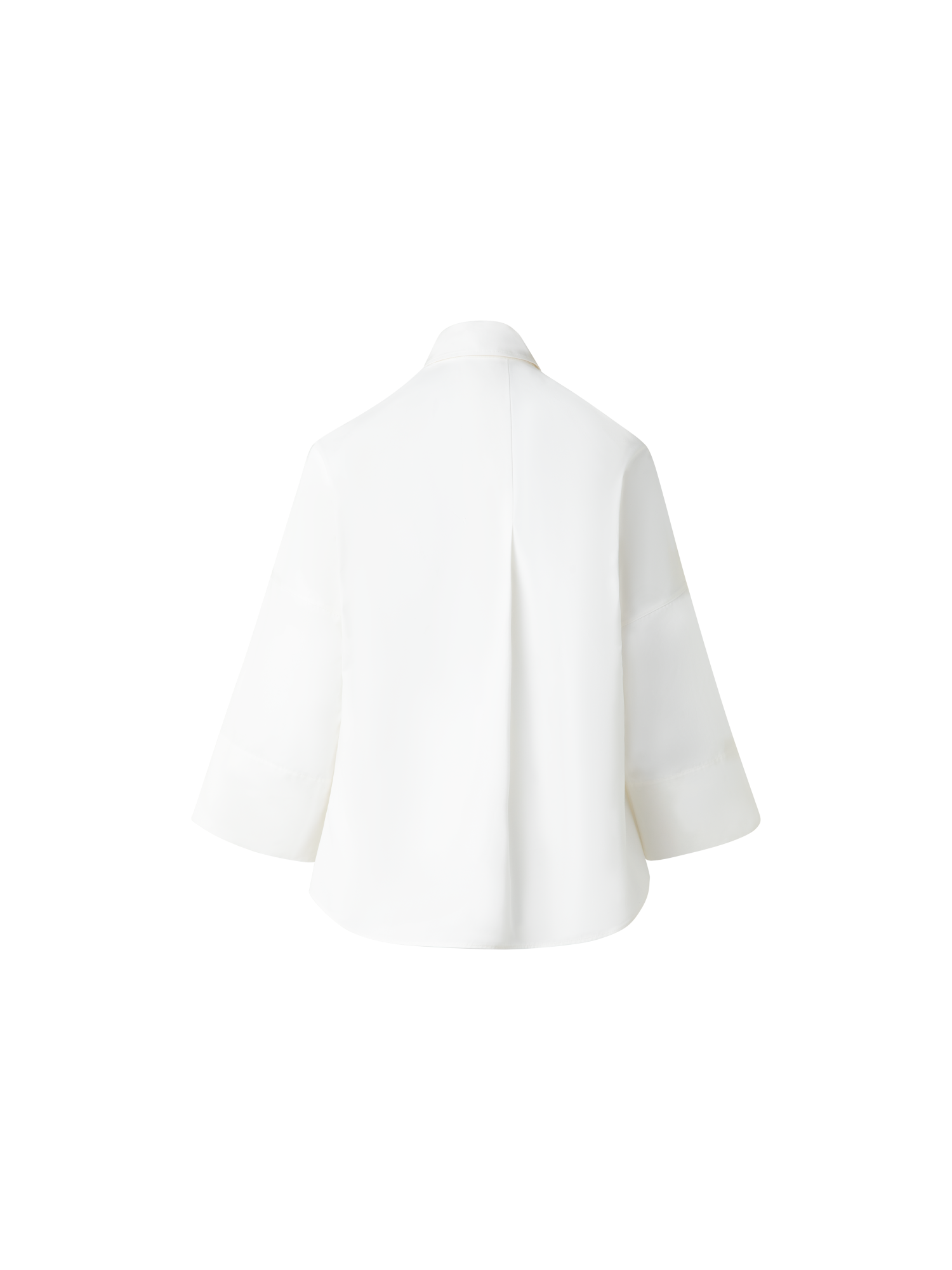 Designer Kimono-Bluse mit 3D-Carnation Applikation - Ecru - Weiss