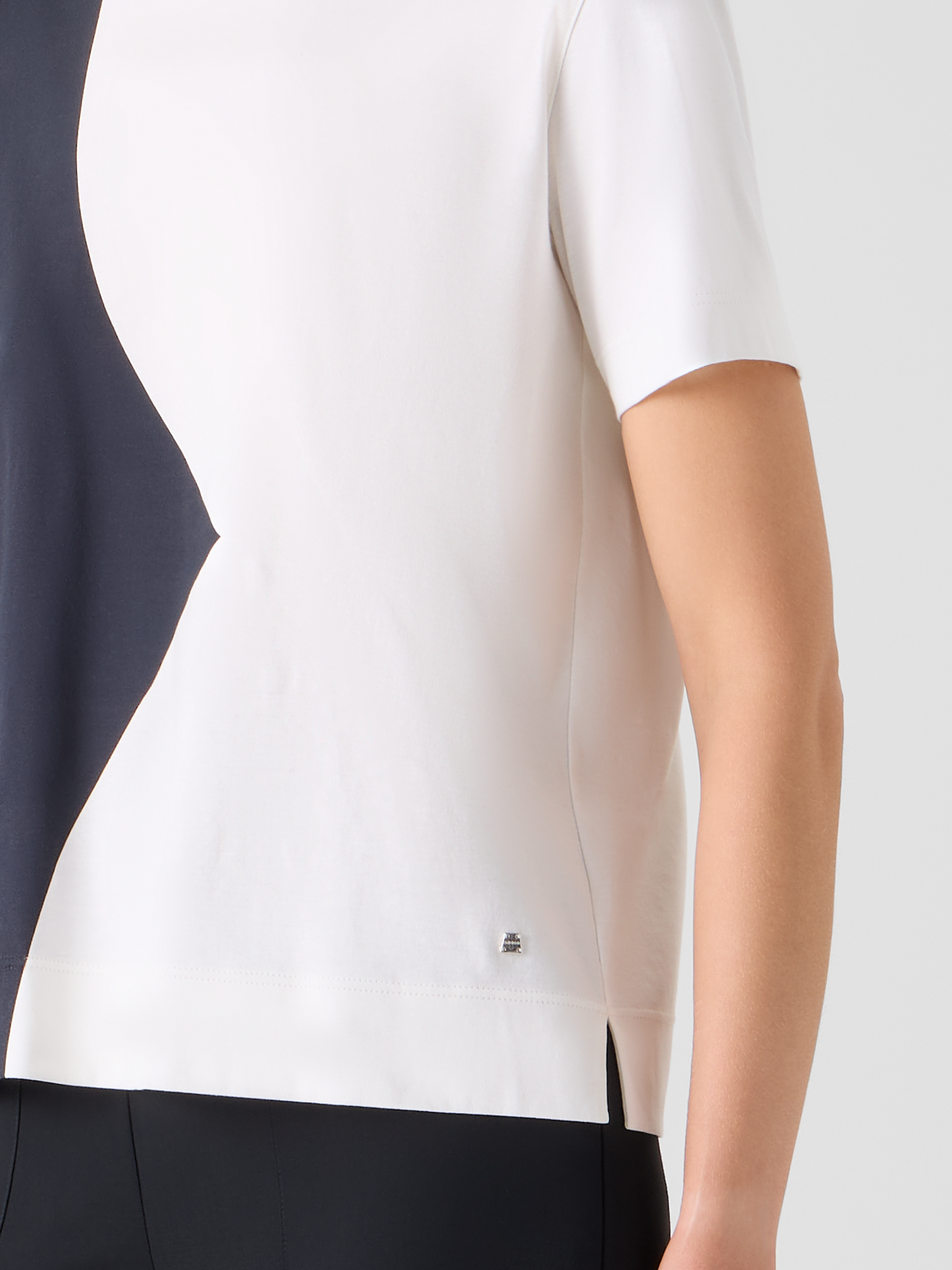 Designer Lässiges Baumwoll-T-Shirt mit Cloud-Druck - Bunt 