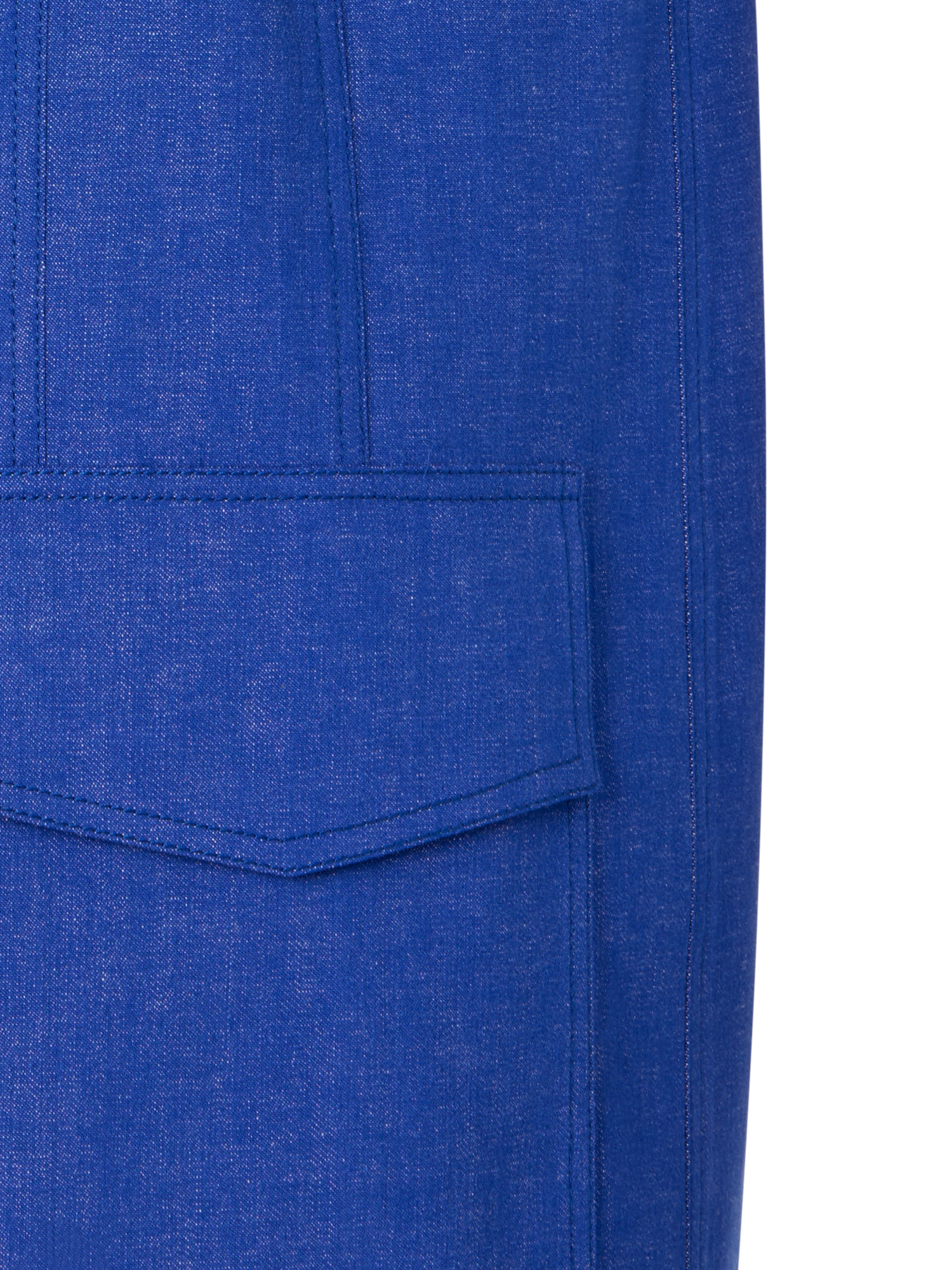 Designer Kurzes Polo-Kleid aus Denim - Blau