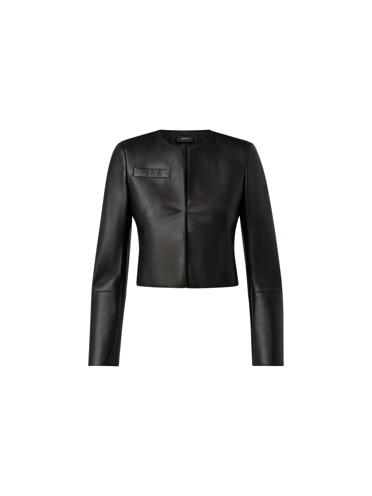 Designer Kurze Lederjacke - Schwarz