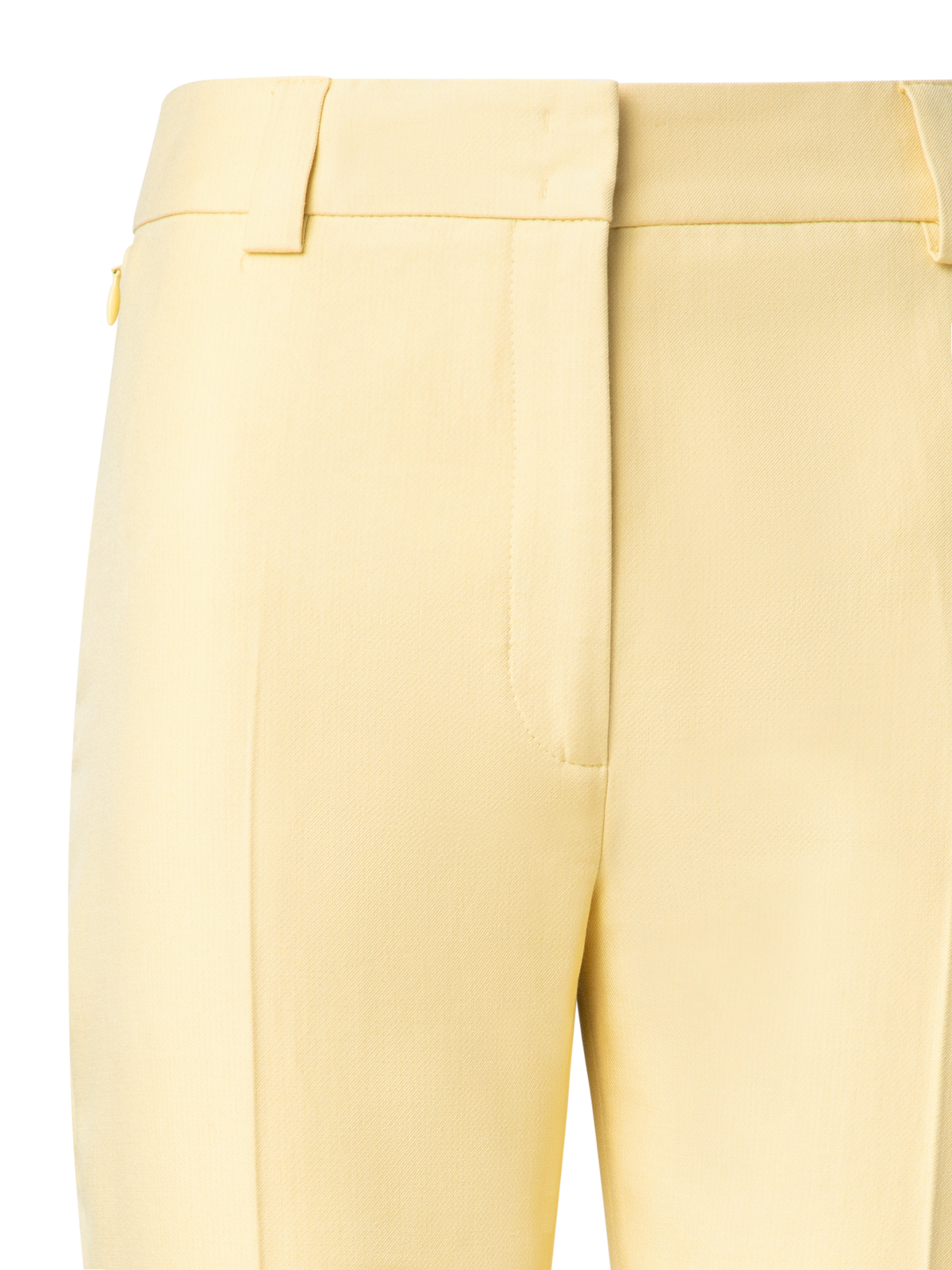Designer Tapered Hose aus Baumwoll-Seiden-Doubleface - Gelb